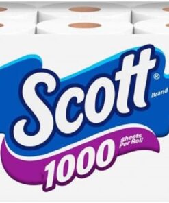 1000 Toilet Paper, 18 Rolls, Septic-Safe, 1-Ply Toilet Tissue