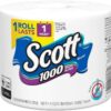1000 Toilet Paper, 18 Rolls, Septic-Safe, 1-Ply Toilet Tissue