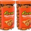 Filled Pretzels, Peanut Butter Pretzel Nuggets, Crunchy, Ready to Eat, Sweet and Salty Snack, 18oz Jar