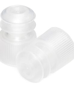 Non-Sterile Natural Polyethylene Flanged Tube Closures, 12 mm, 1000 Count