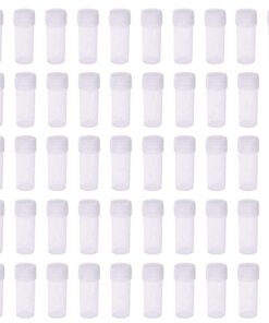 5ml Plastic Test Tubes Small Bottle Vial Storage Vial Storage Container for Lab -50pcs