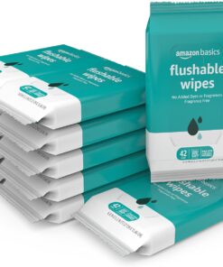 Adult Wet Wipes Flushable Fragrance Free, 126 Count (3 Packs of 42) Packaging May Vary