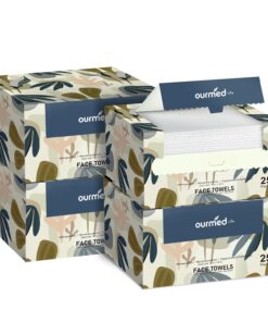 Face Towels, Disposable Biodegradable Facial Towels for Sensitive Skin, Lint- free Face Wipes for Washing Face, Skincare and Makeup Remover, Dry Wipes, 10"??12" Extra Large, 50 Count